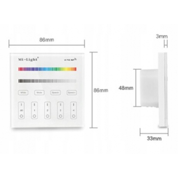 Panel naścienny RGBW RGB LED sterownik T3 MiLight