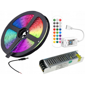 ZESTAW LED Smart 5M Taśma 300 RGB pilot RF + WiFi