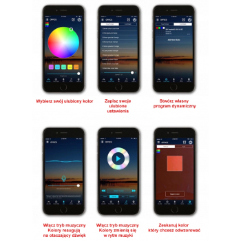 ZESTAW RGBW 5M WiFi Taśma LED Wodoodporna Ciepła