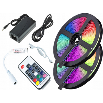 ZESTAW RGB 10M 300LED Pilot Radiowy Taśma 5050