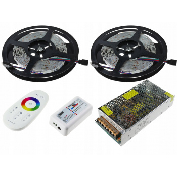 ZESTAW 10M RGB 600 LED 60/M Taśma 5050 BIAŁY IP20