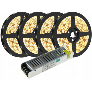 ZESTAW 1200 LED 20M Taśma 2835 BIAŁY Ciepły