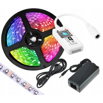 ZESTAW 5M RGB 600 LED Taśma 3535 Smart WiFi PRO