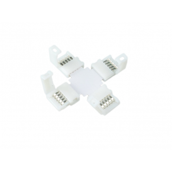 Złączka kątowa RGBW LED ŁĄCZNIK 10mm 5pin klik X