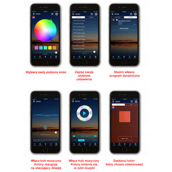 Sterownik WiFi RGB LED strefowy muzyczny Android