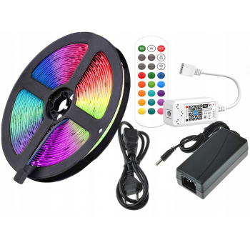 ZESTAW LED Smart 5M Taśma 150 RGB pilot RF + WiFi